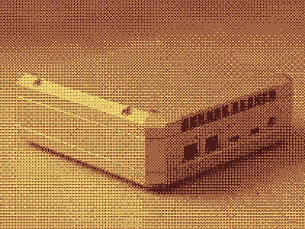 A compact industrial control unit with ports and status indicators.