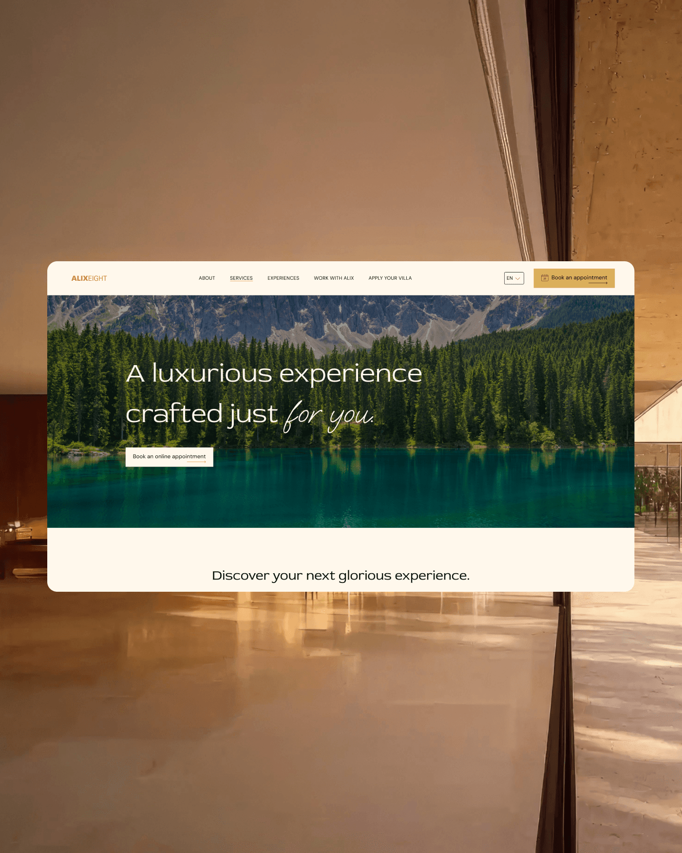Breathtaking luxury moments organized in an instant: ALIXEIGHT 1